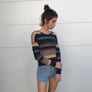 O’Neill Striped Vintage Crop Sweater sz S